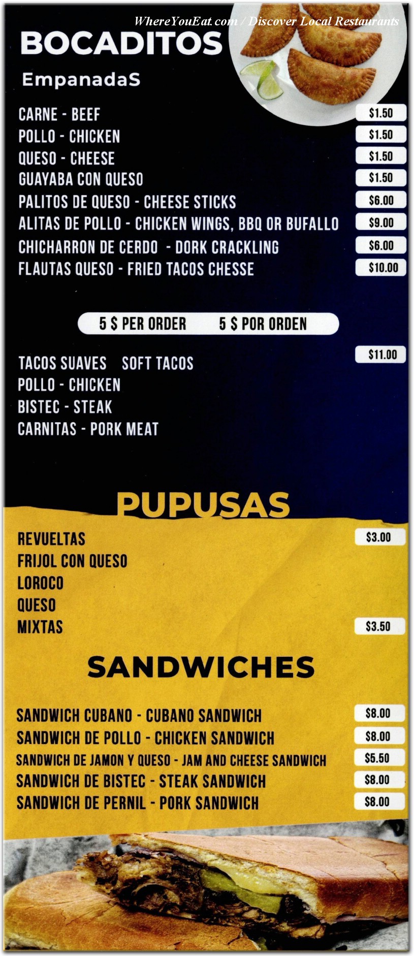 menu image