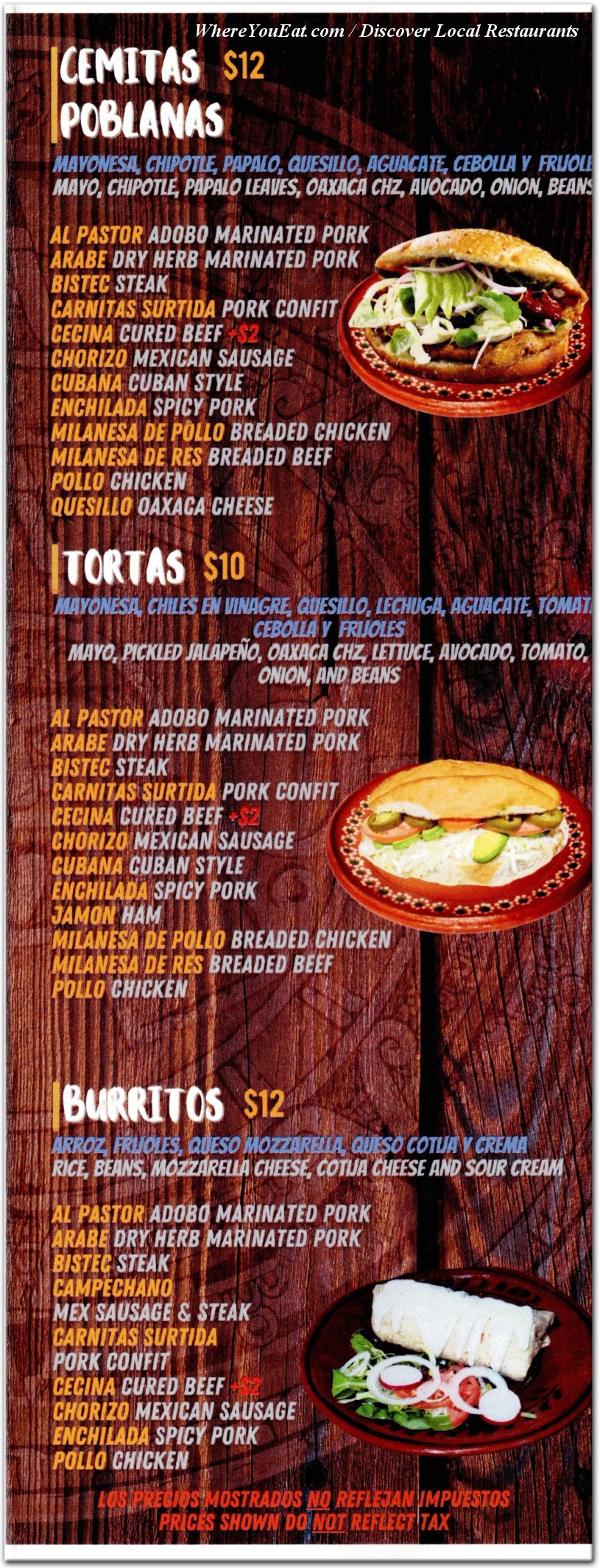 menu image