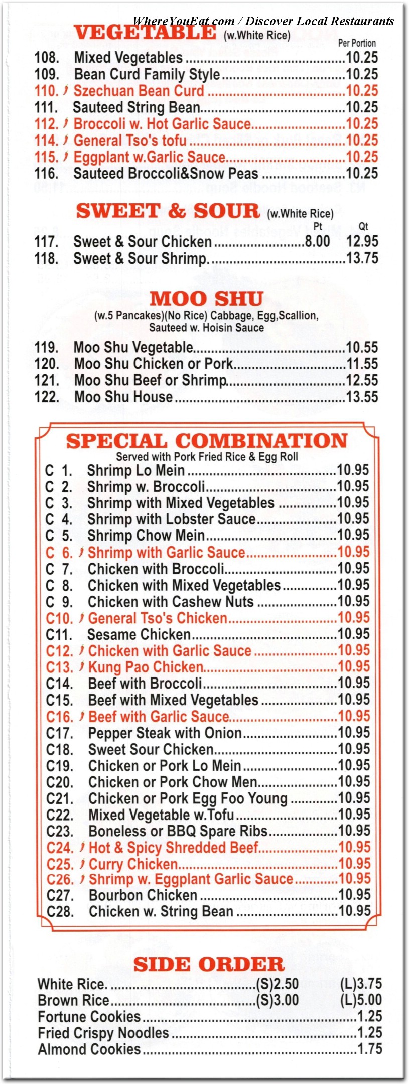 menu image