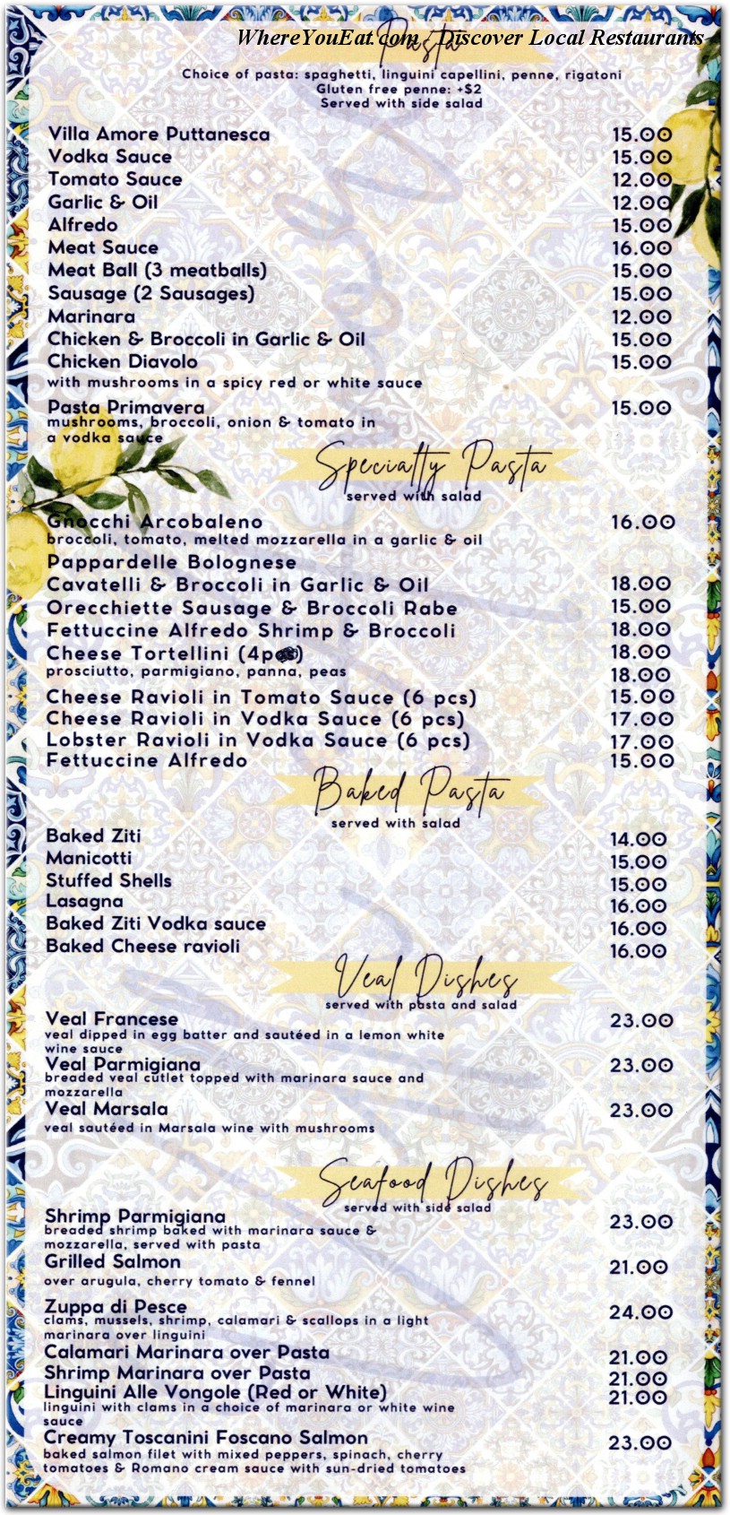 menu image