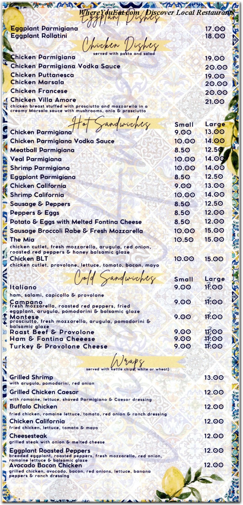menu image