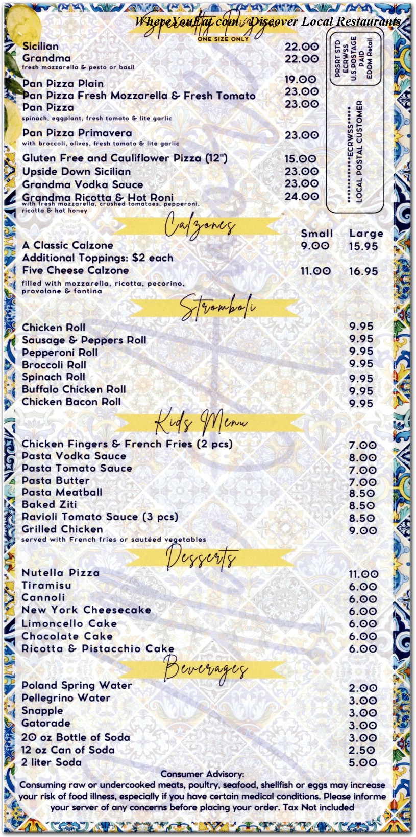 menu image