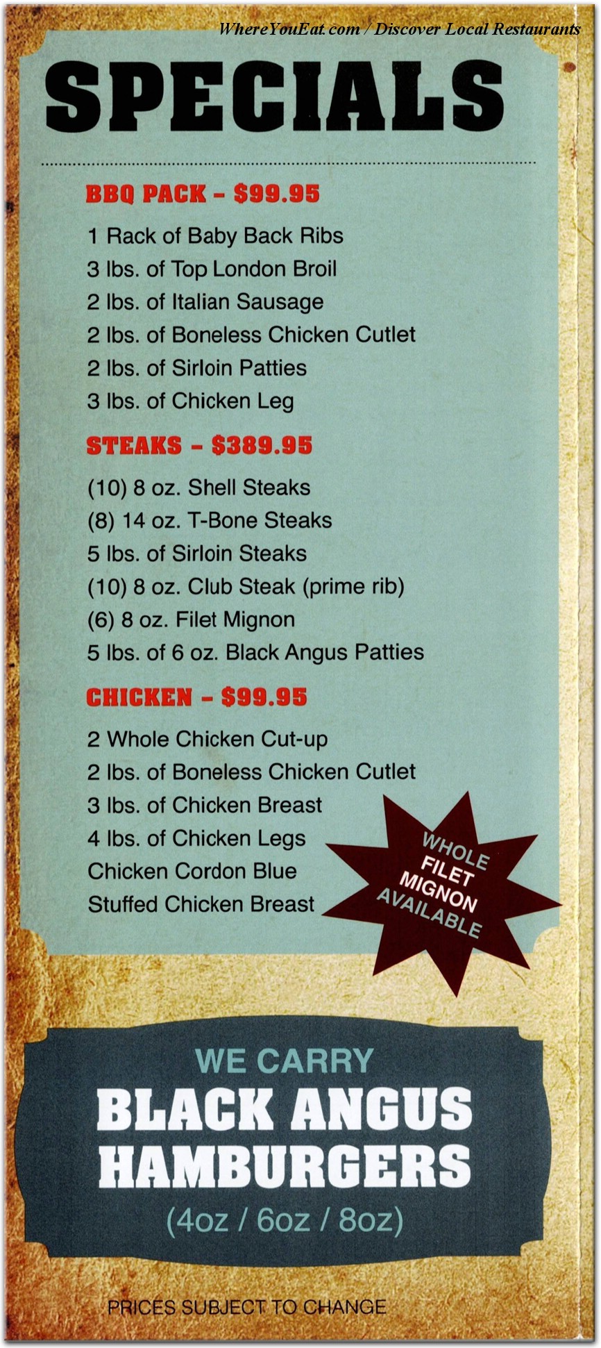 menu image