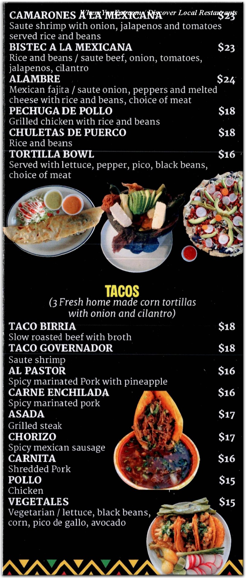menu image