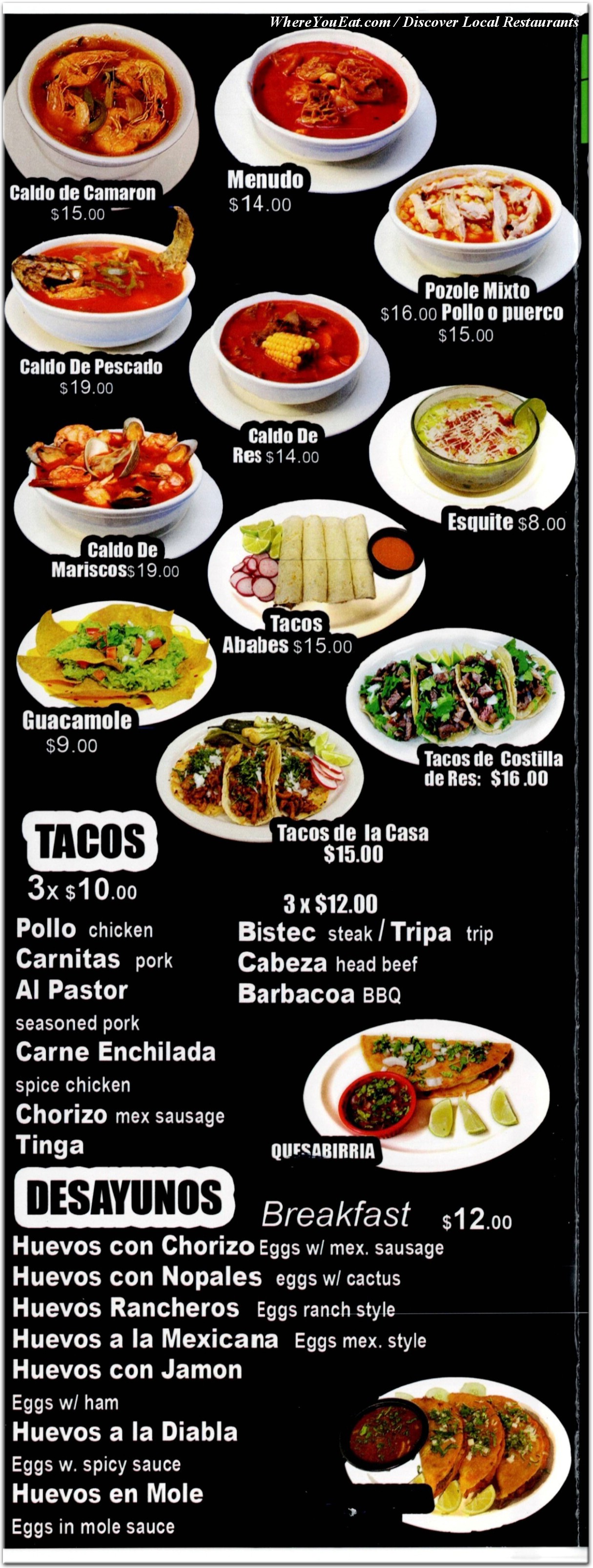 menu image