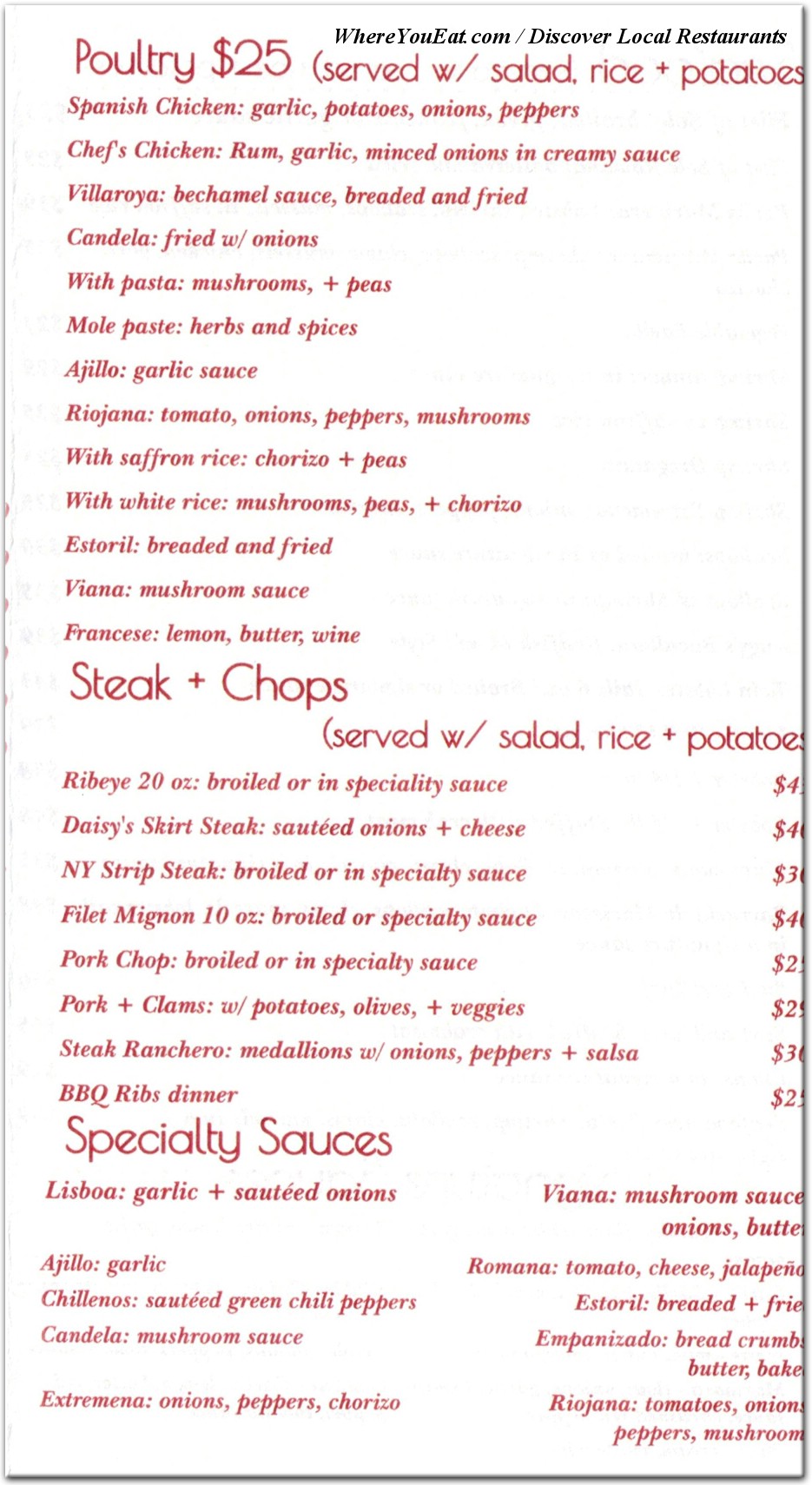 menu image