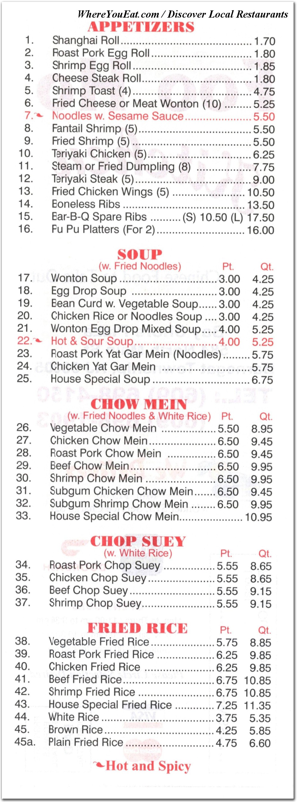 menu image