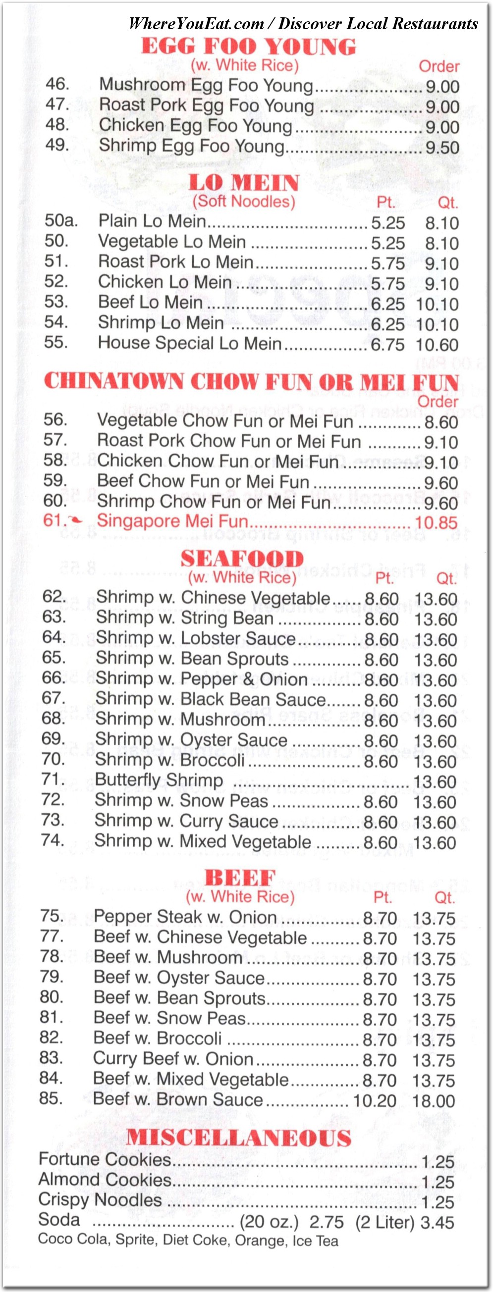menu image