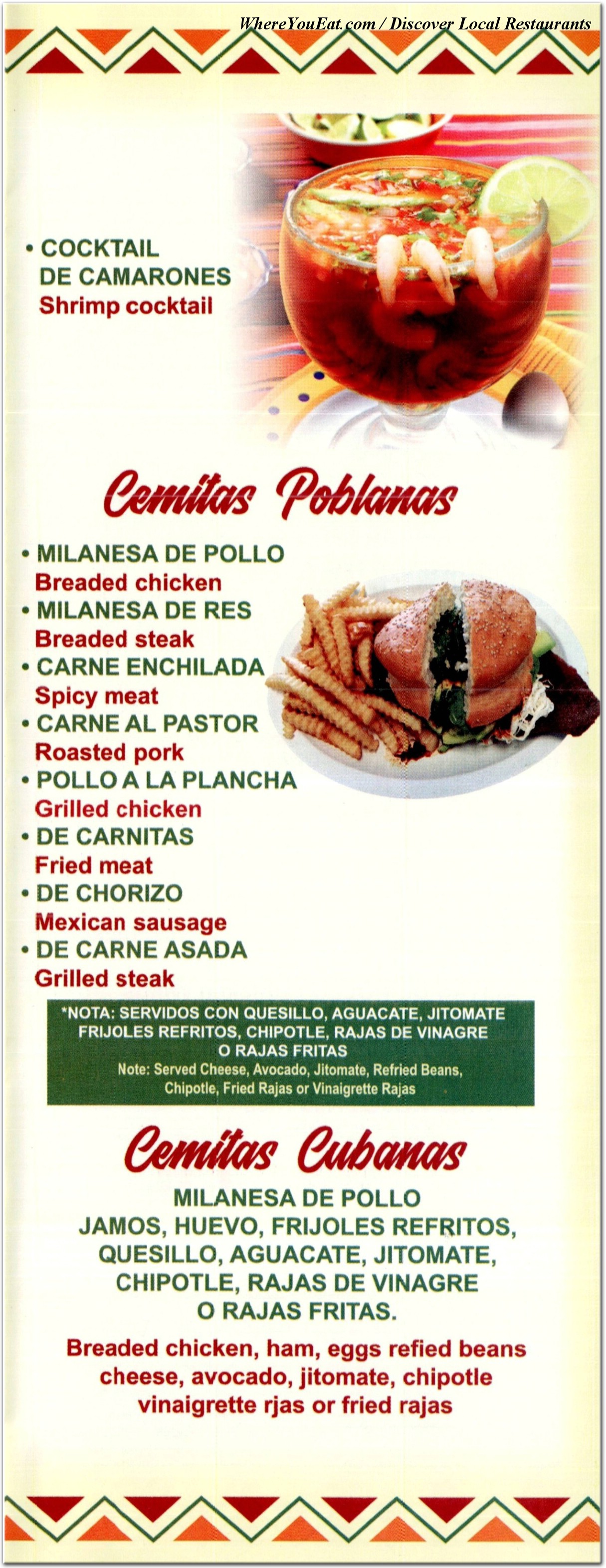 menu image