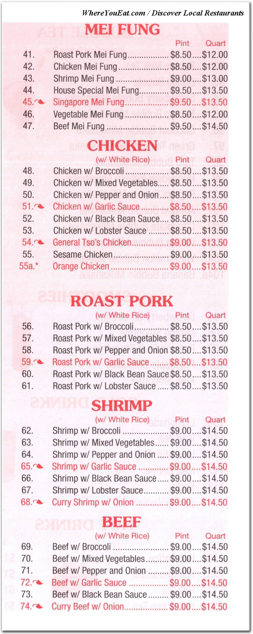 menu image
