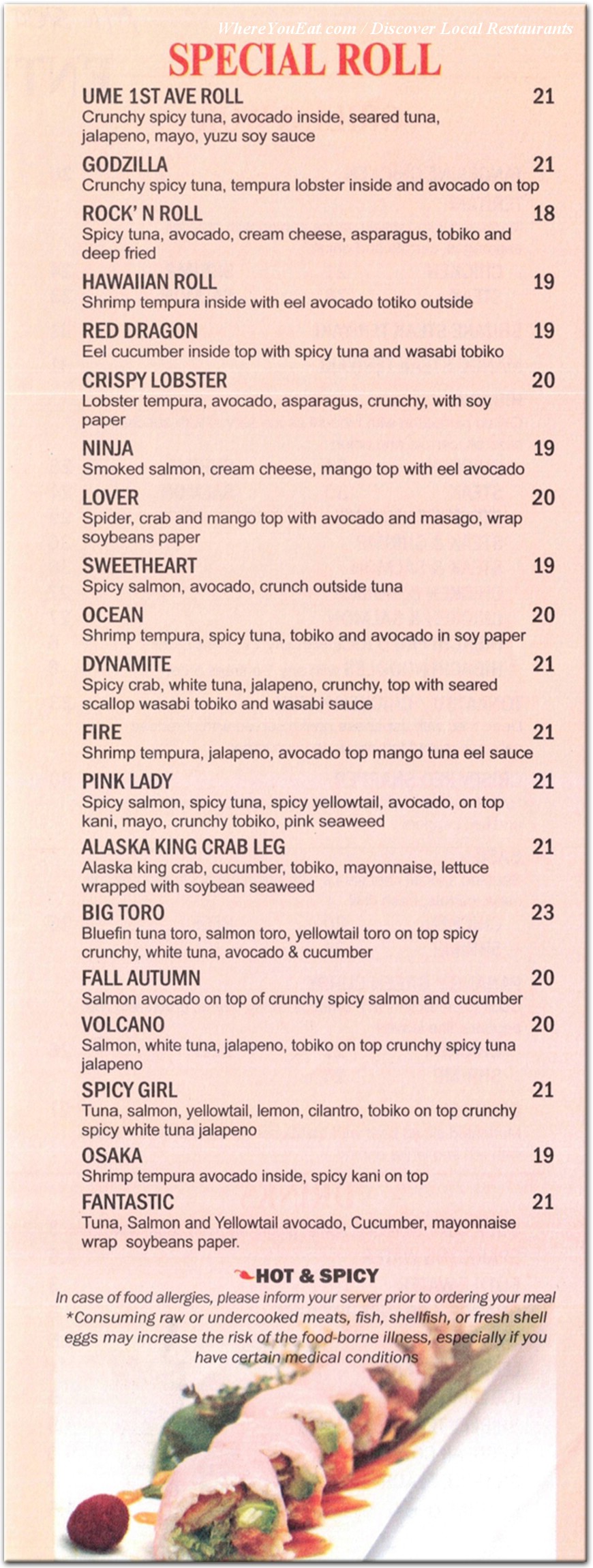 menu image