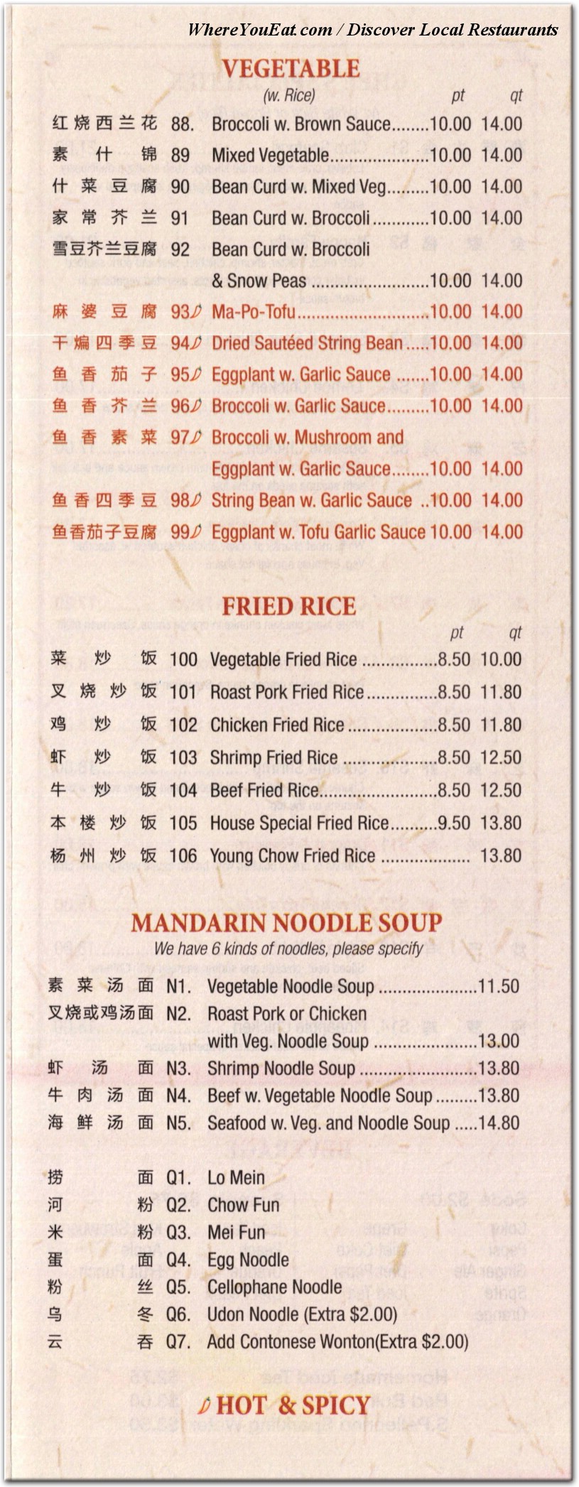 menu image