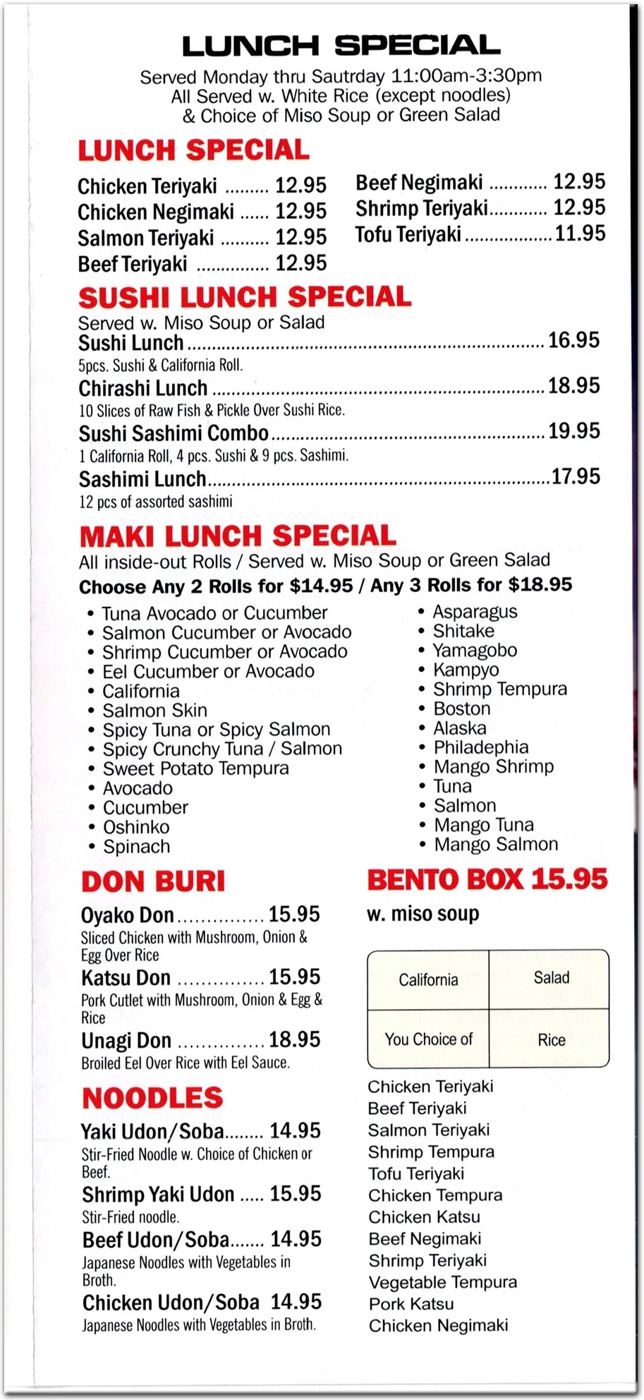 menu image