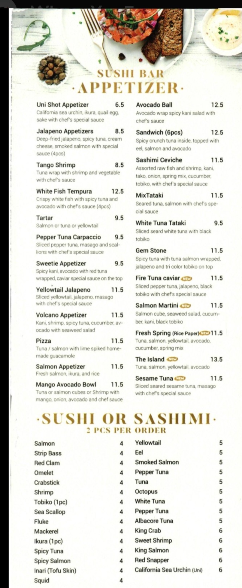 menu image