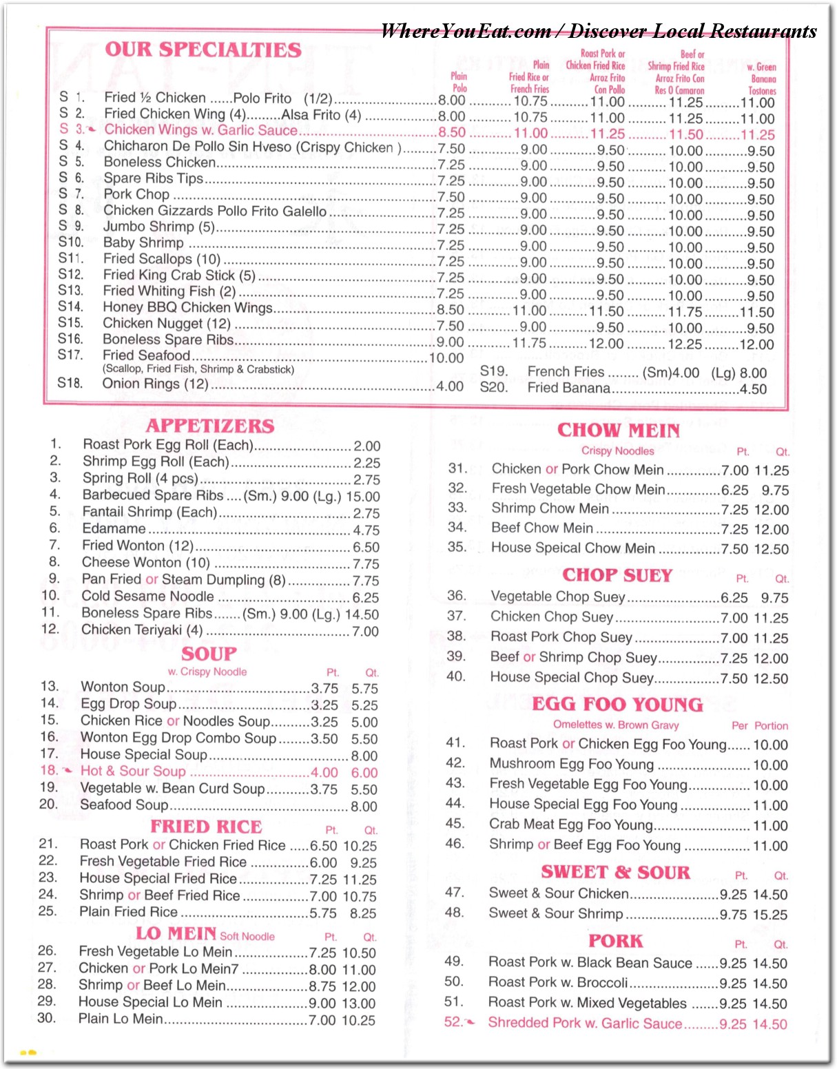 menu image