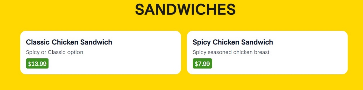 menu image
