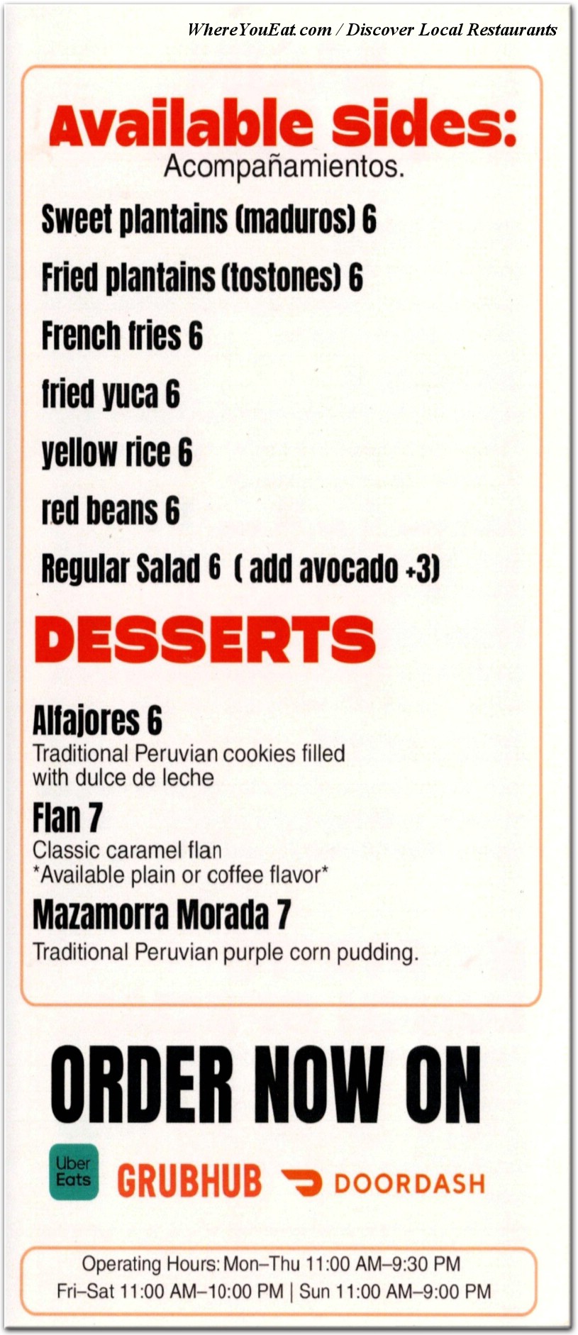 menu image