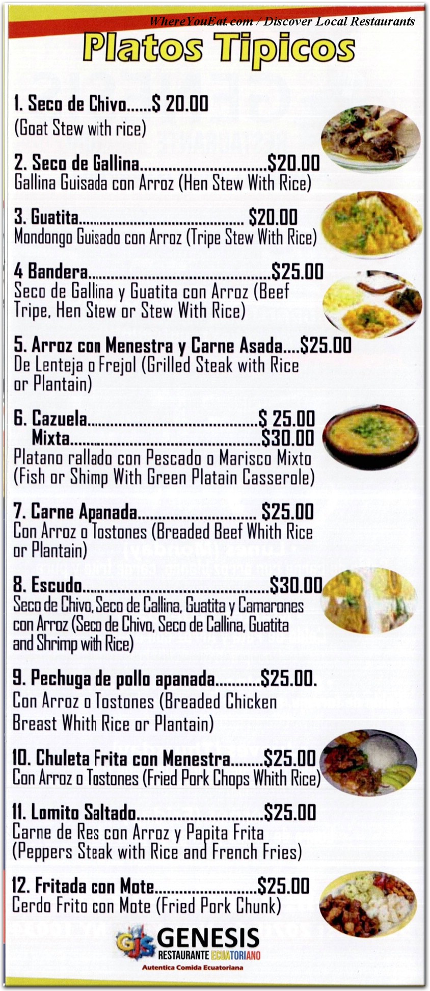 menu image