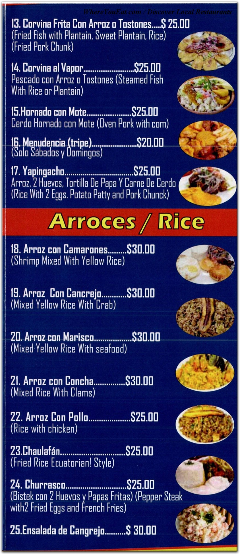 menu image
