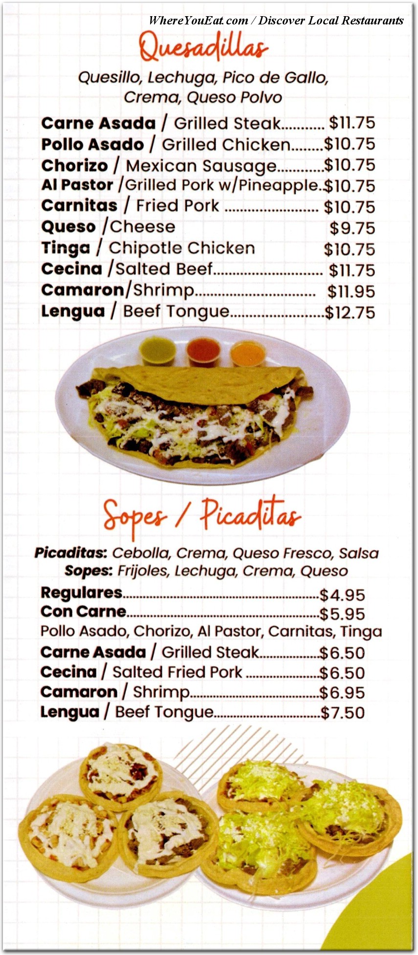 menu image