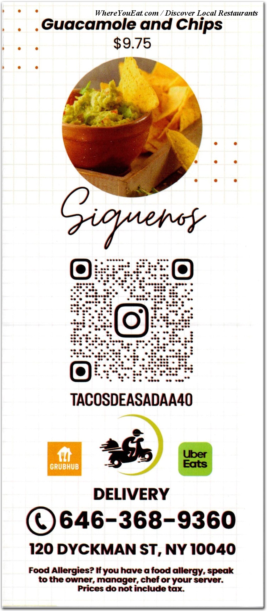menu image