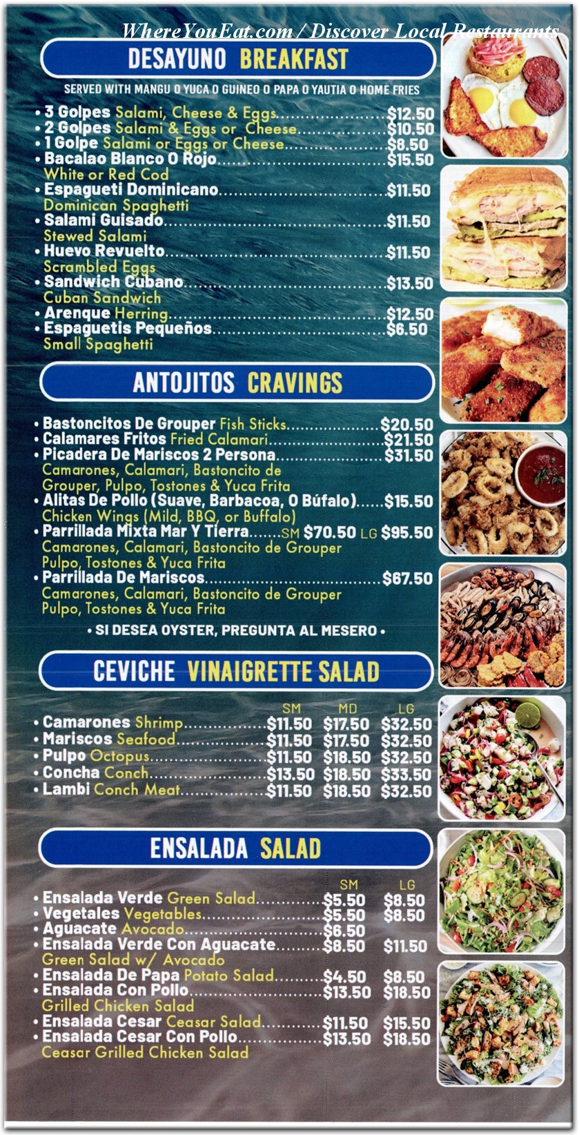 menu image