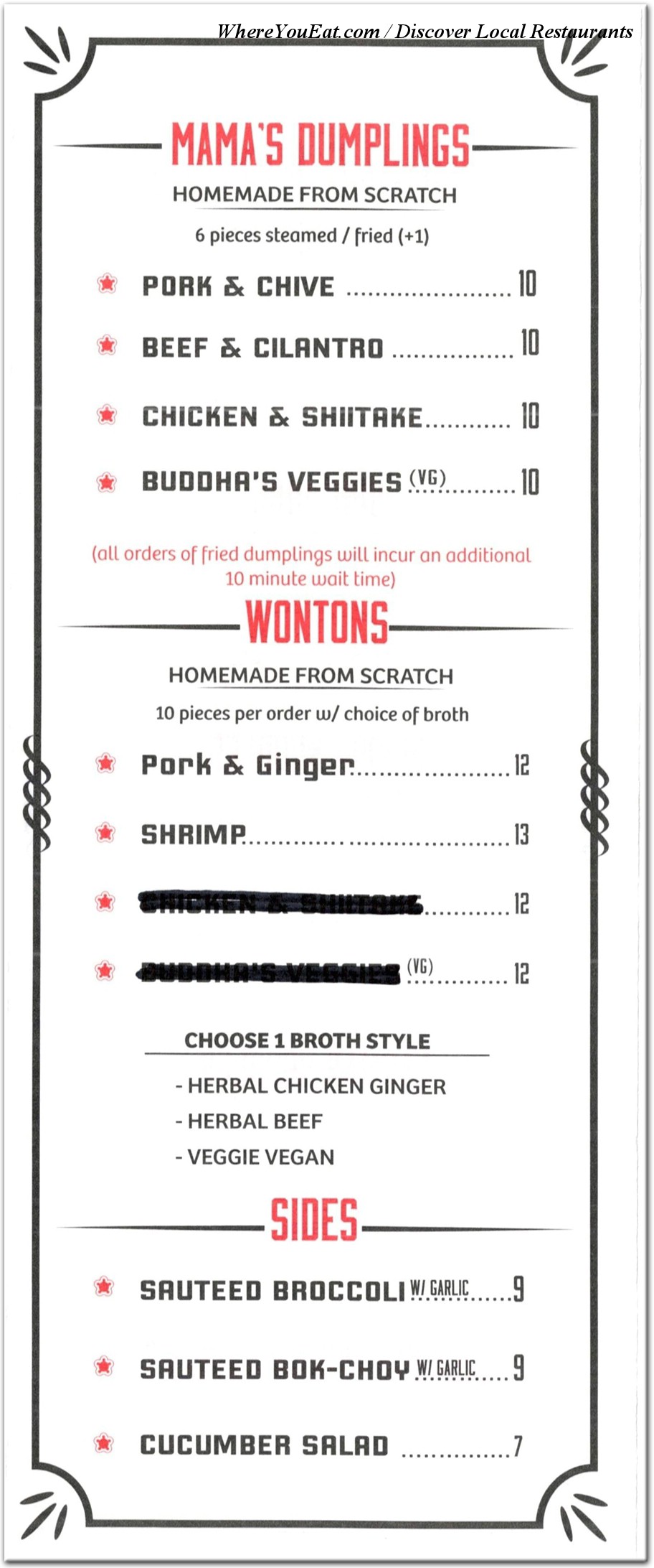 menu image