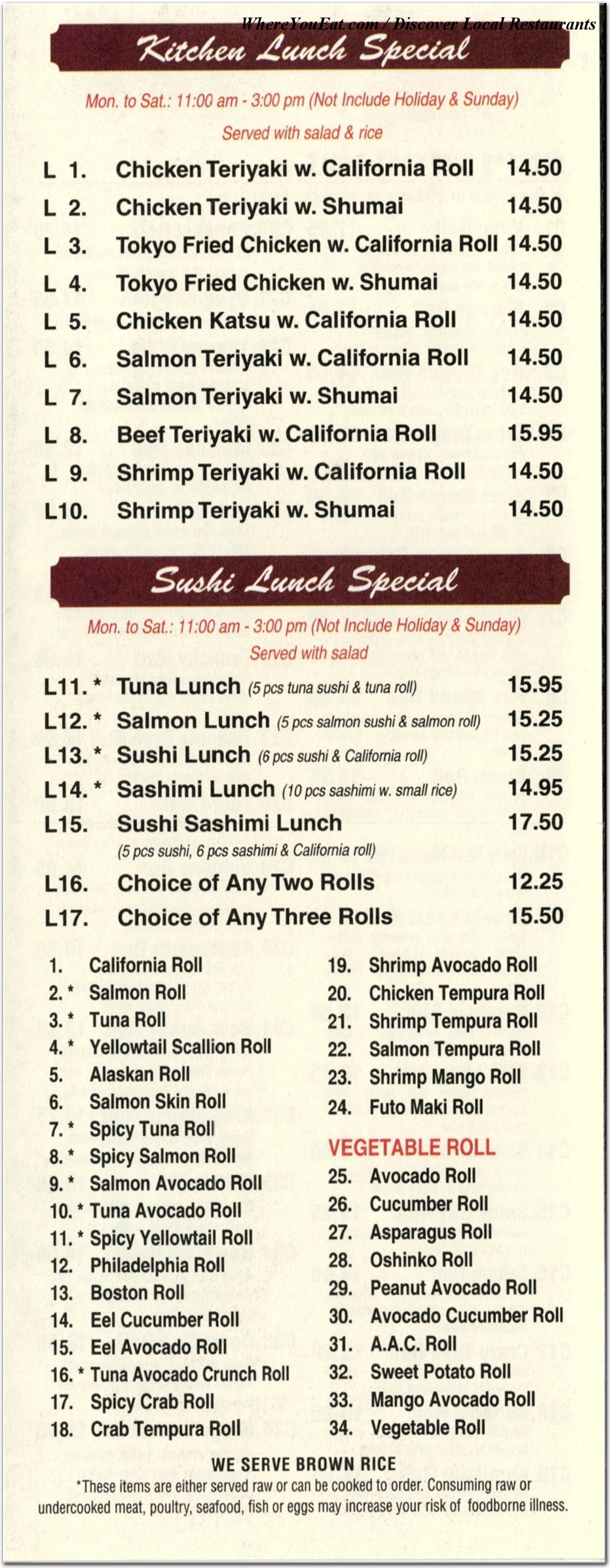 menu image