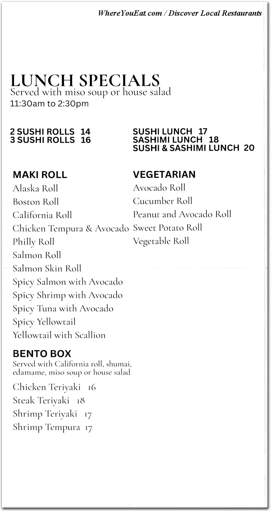 menu image
