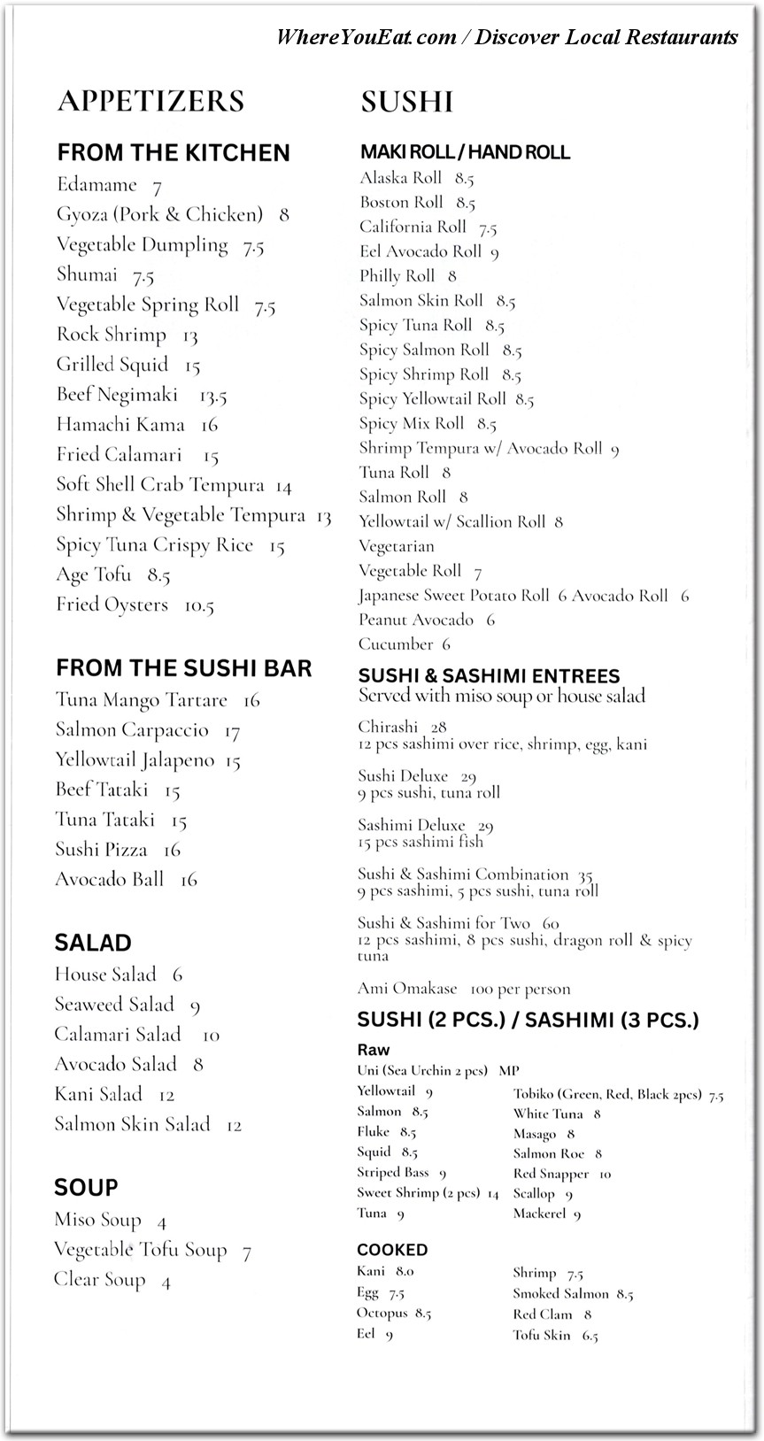 menu image
