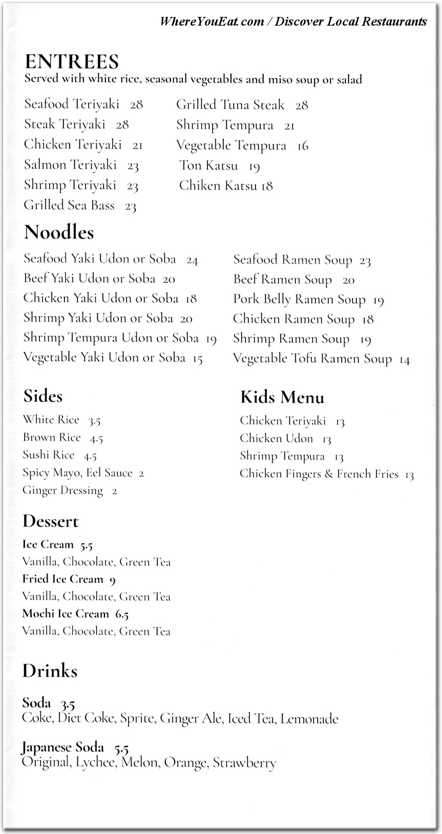 menu image