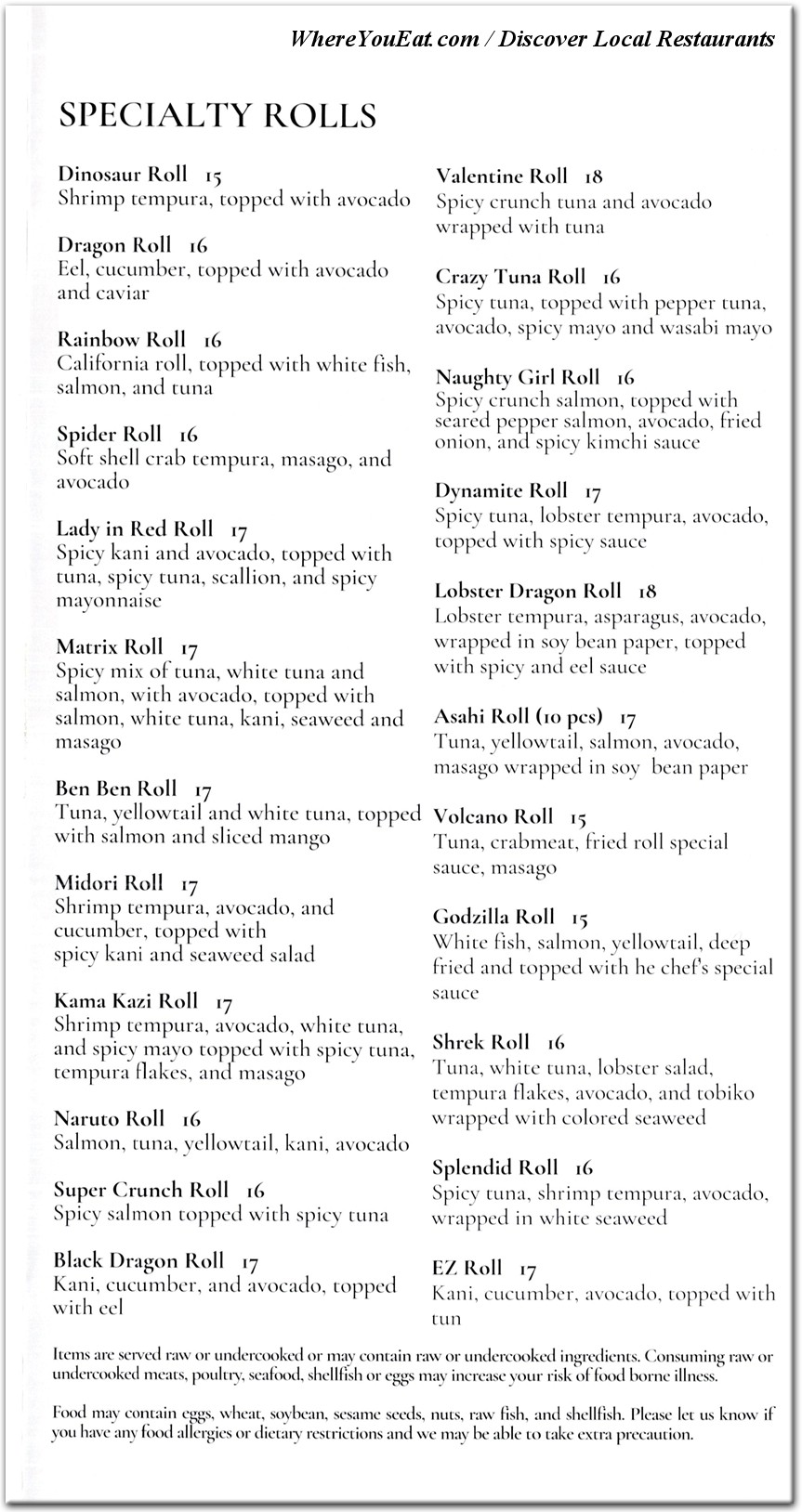 menu image