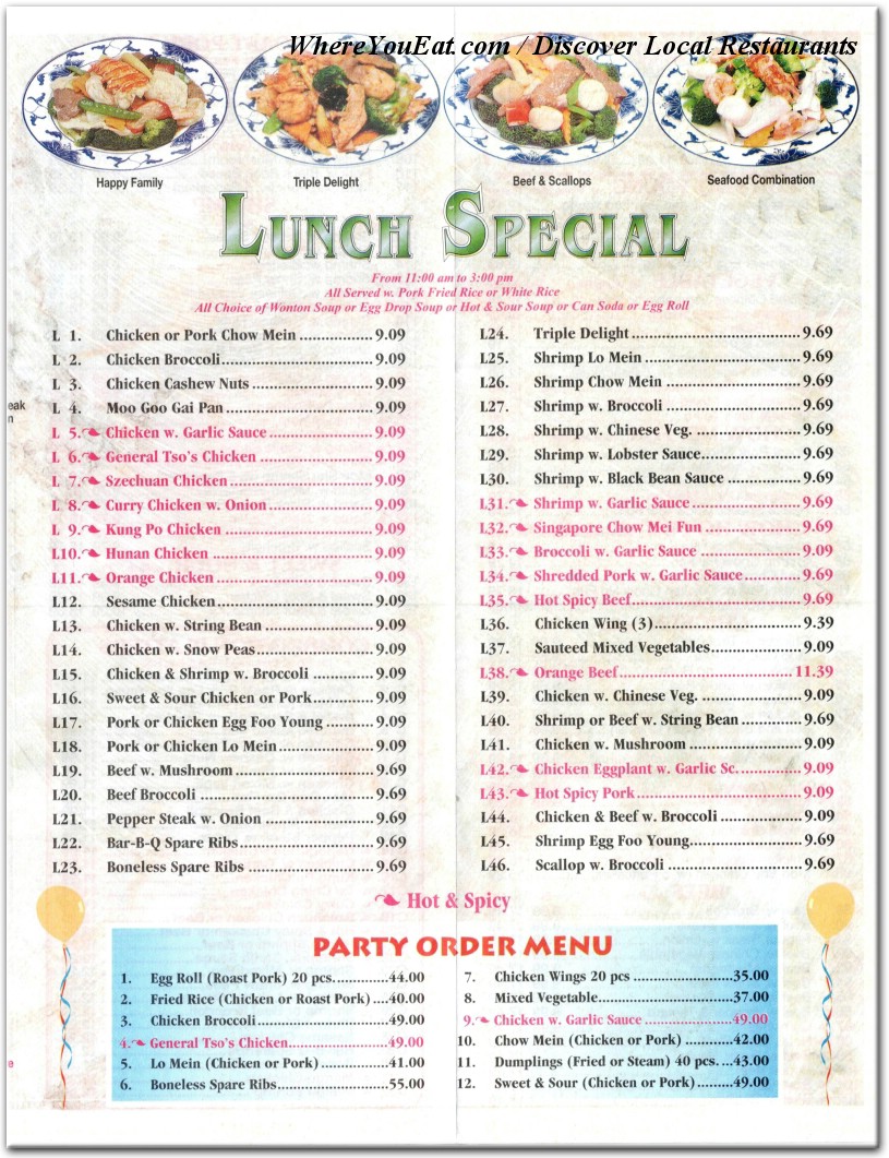 menu image