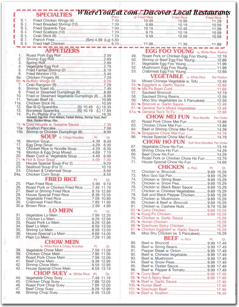 menu image
