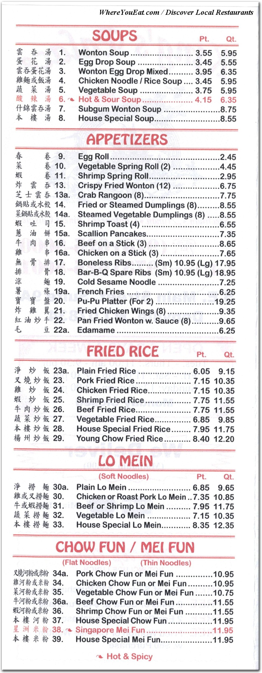 menu image