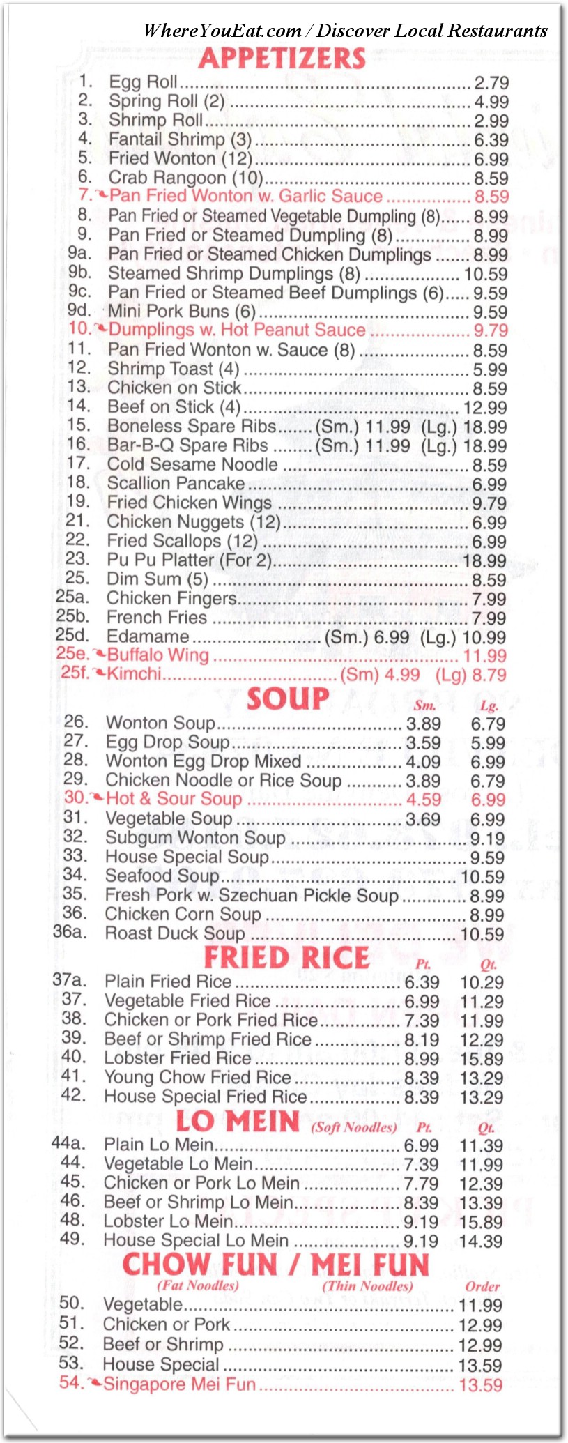 menu image