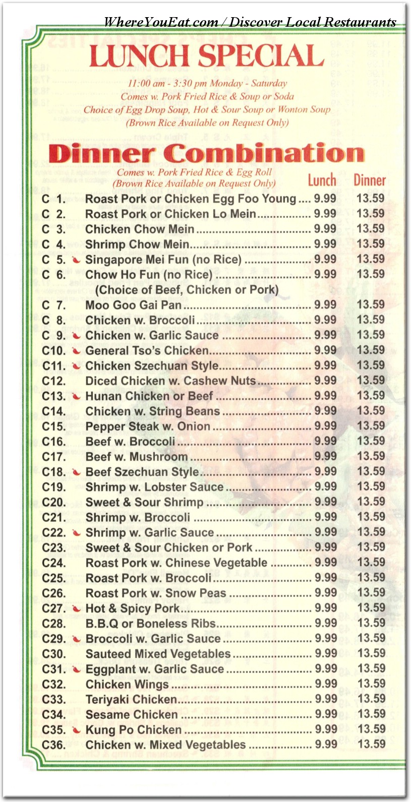 menu image