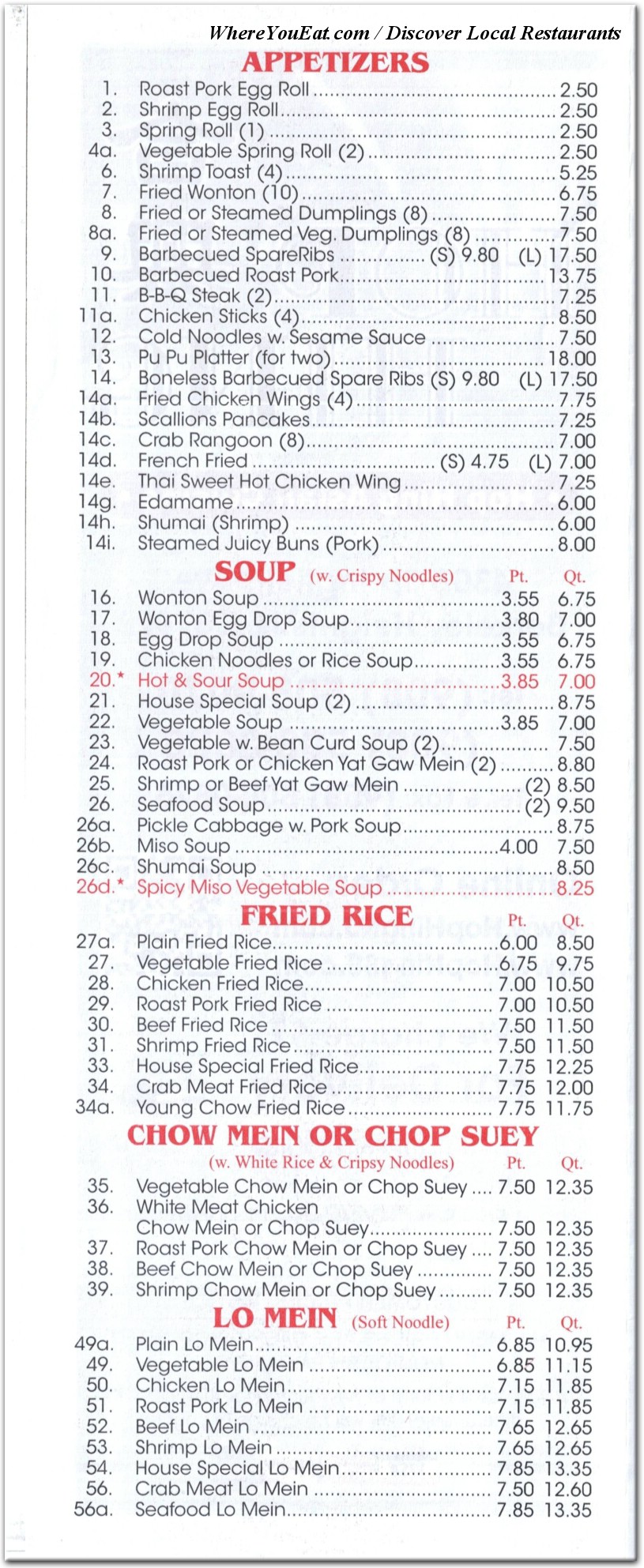 menu image
