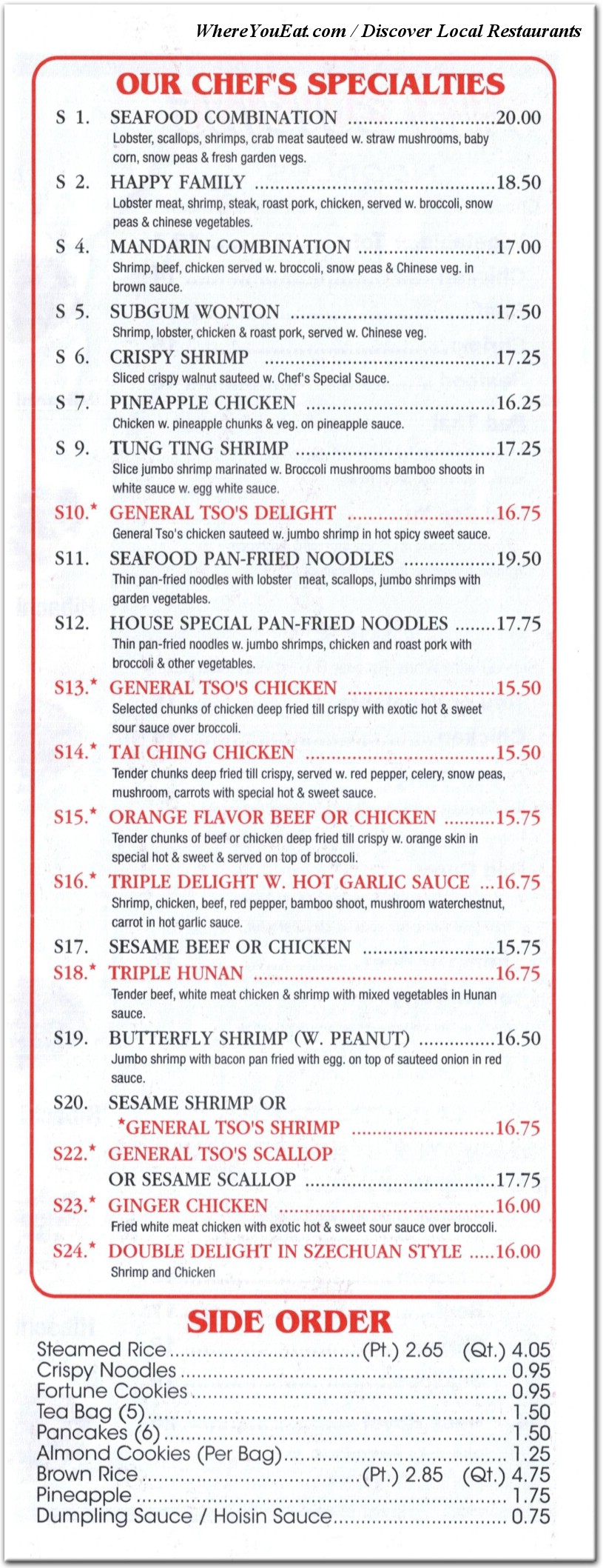 menu image
