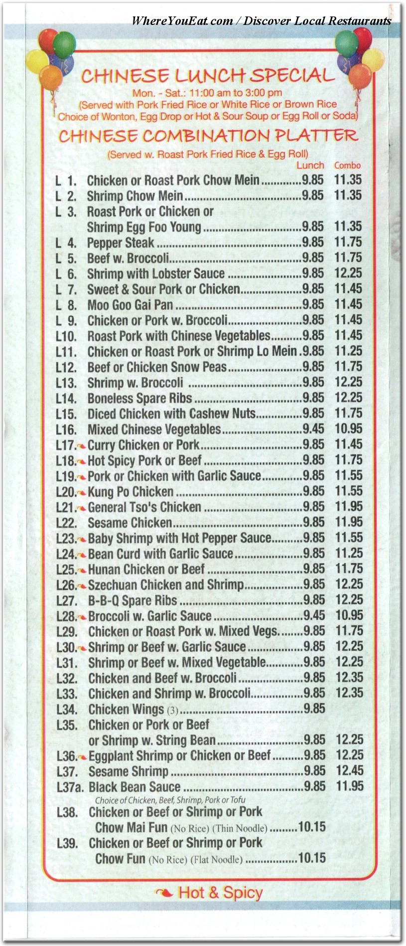menu image