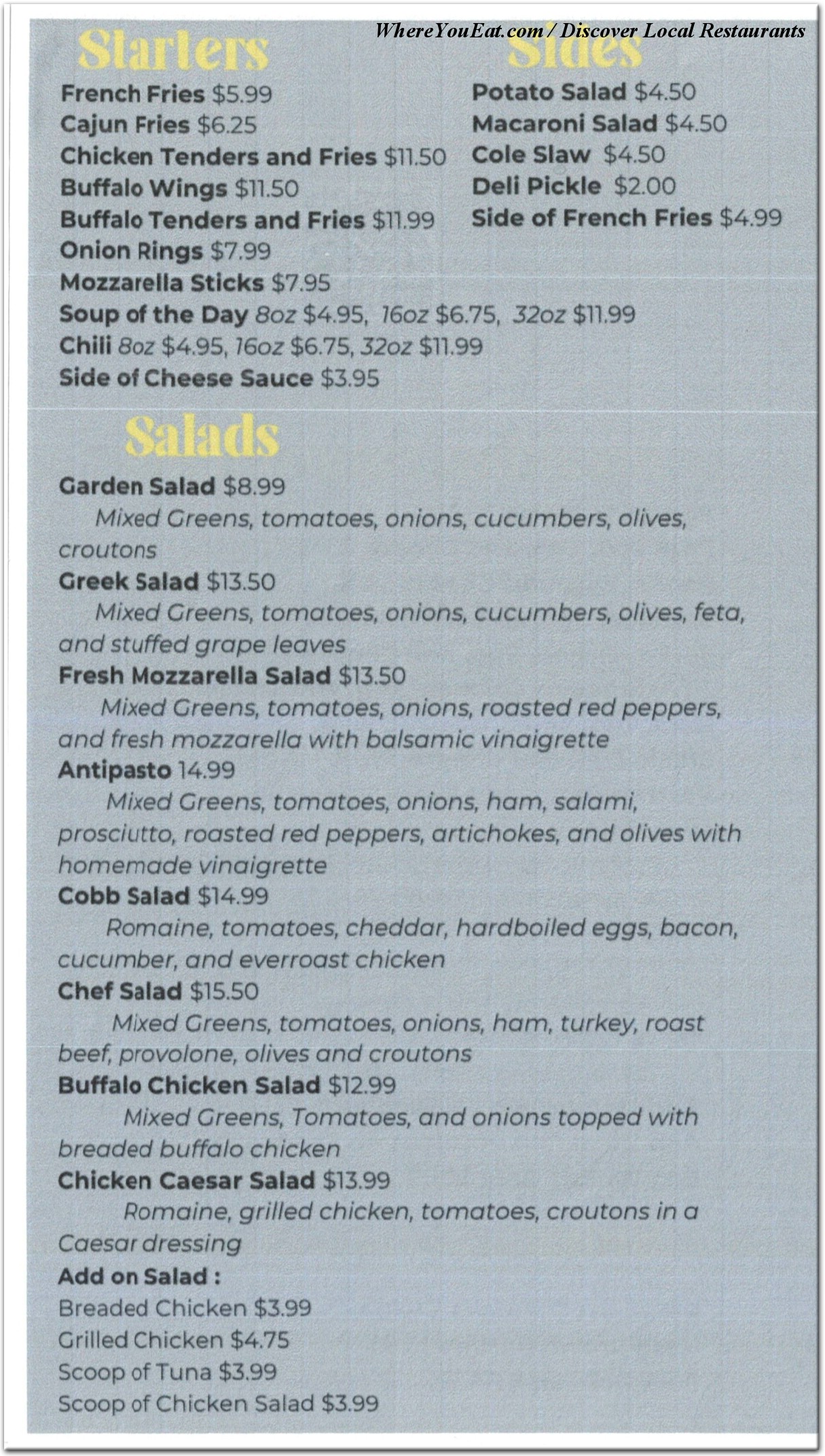 menu image
