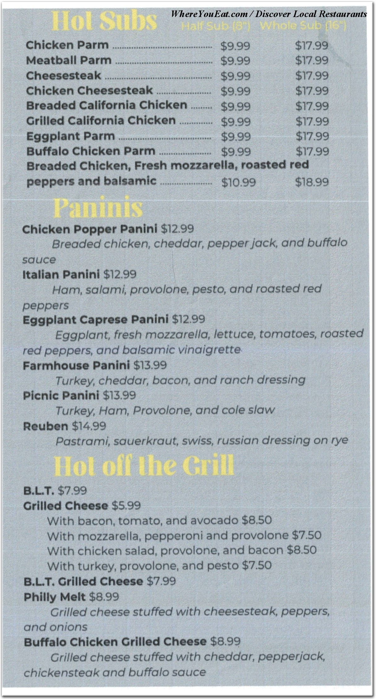 menu image