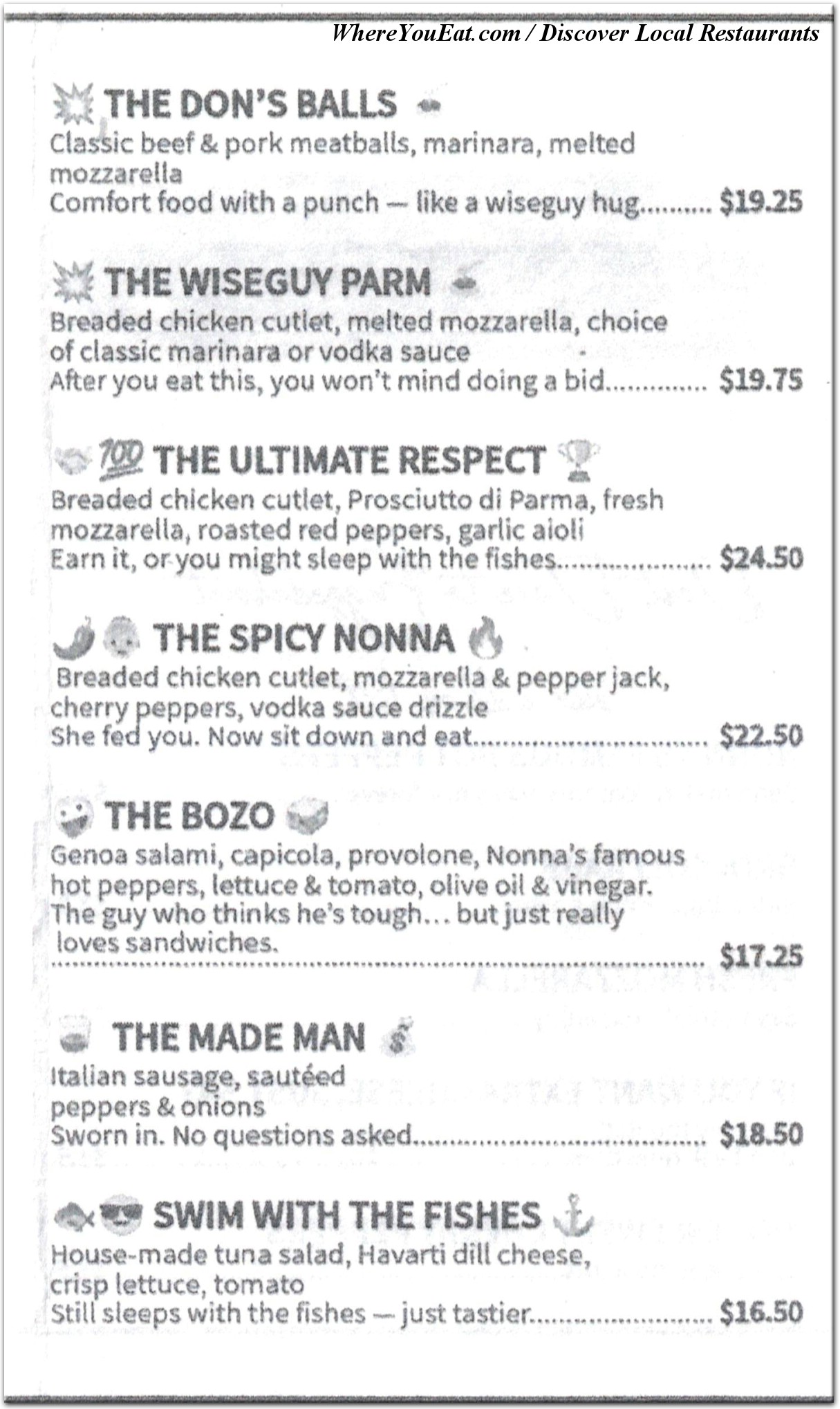 menu image