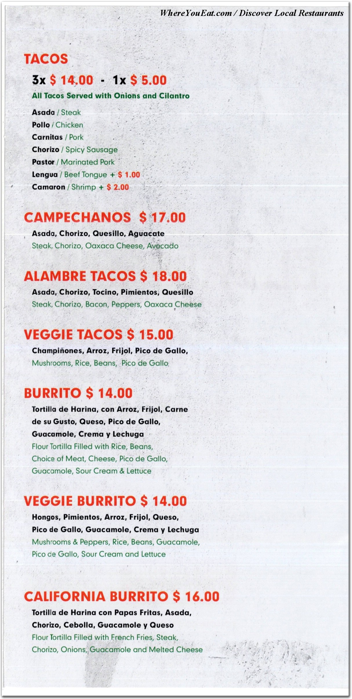 menu image