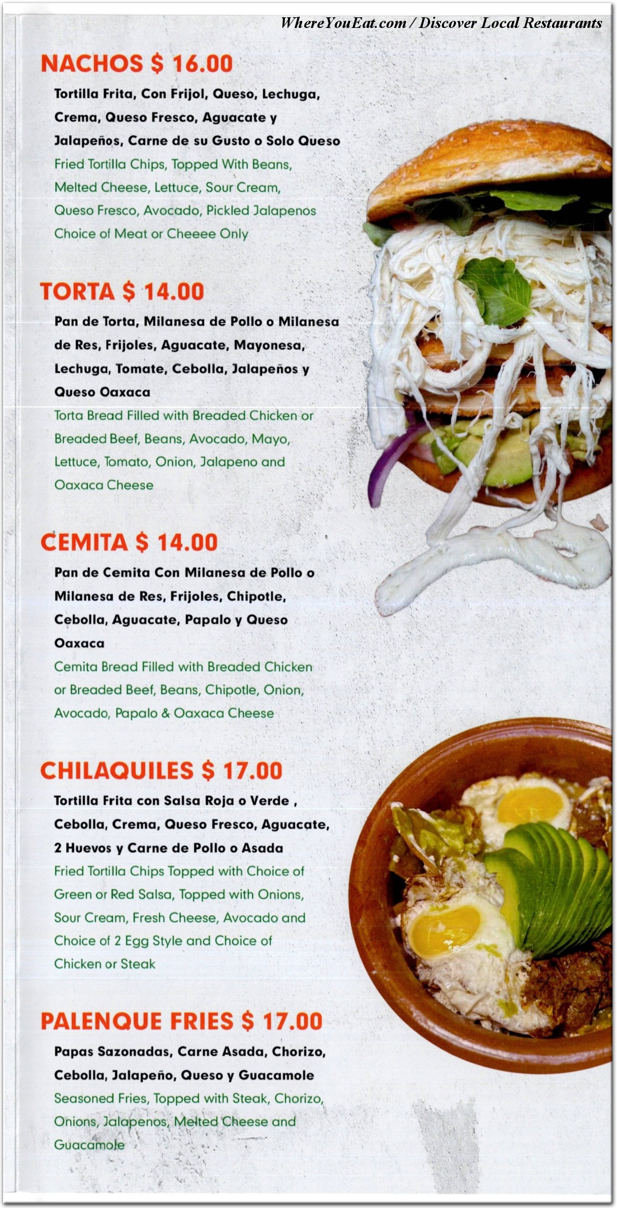 menu image