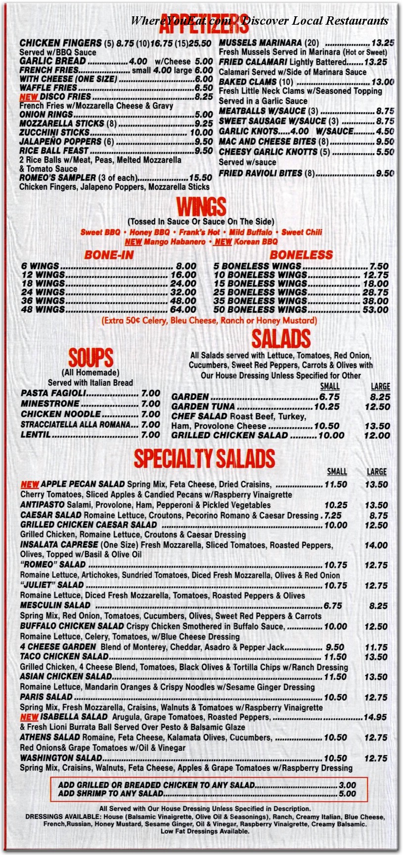 menu image