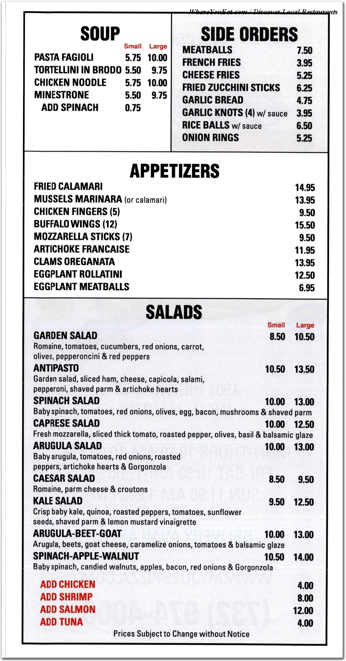 menu image
