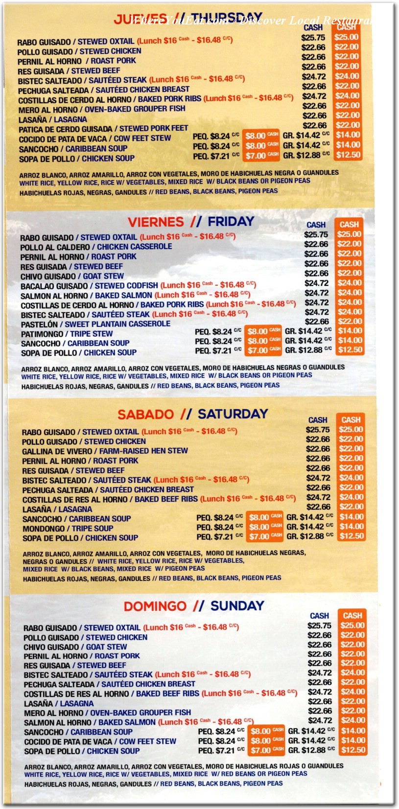 menu image