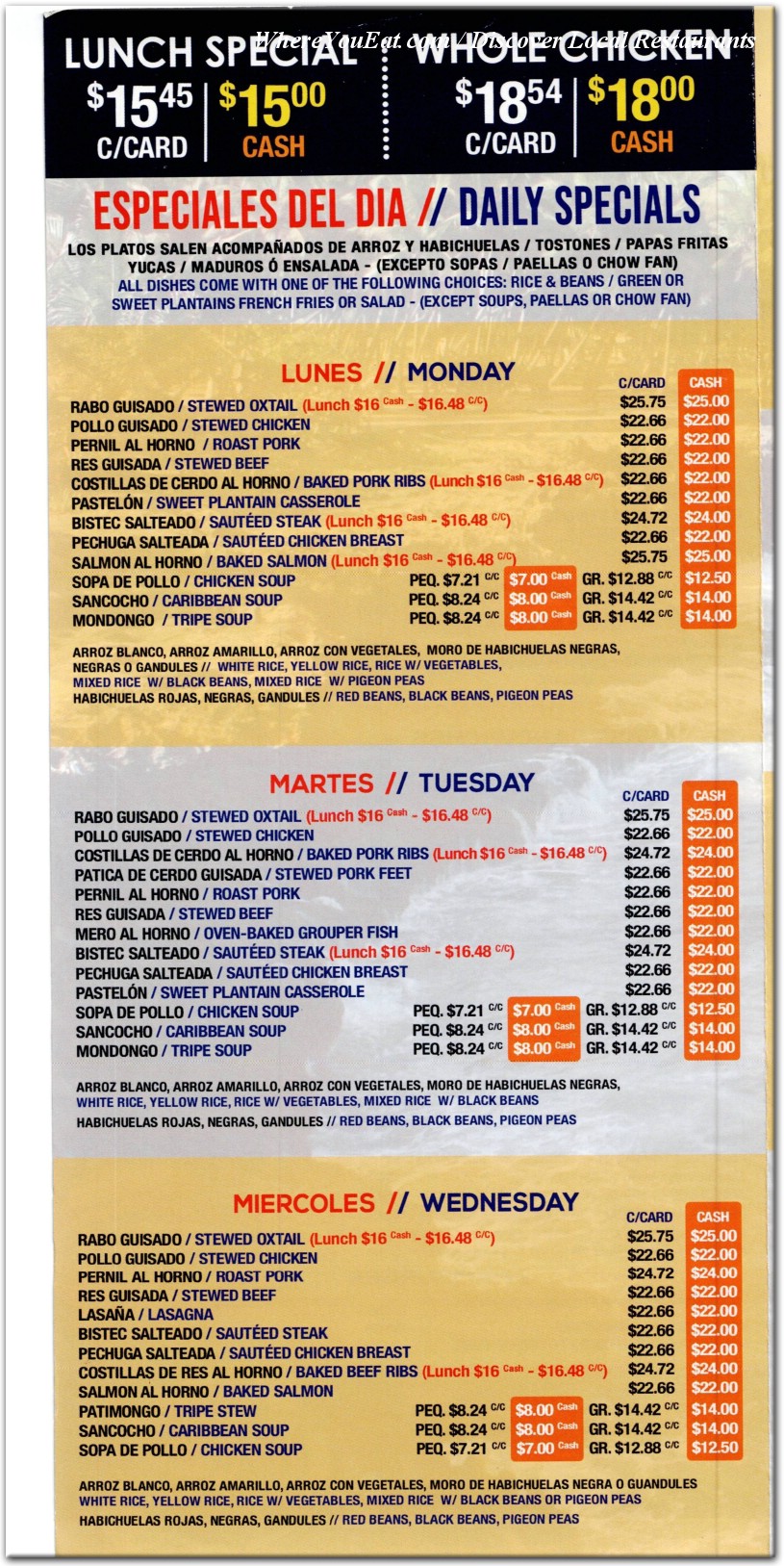 menu image