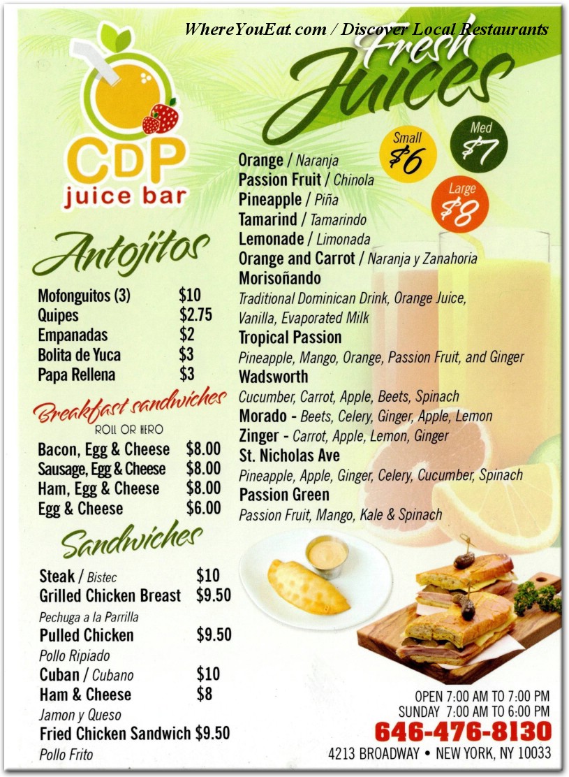 menu image